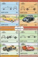 *Známky Svätá Lucia 1985 Automobily, nerazená séria MNH - Kliknutím na obrázok zatvorte -